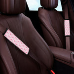 Pink Polka Dot Flamingo Pattern Print Car Seat Belt Covers