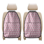 Pink Polka Dot Flamingo Pattern Print Car Seat Organizers
