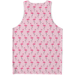 Pink Polka Dot Flamingo Pattern Print Men's Tank Top
