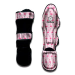 Pink Polka Dot Flamingo Pattern Print Muay Thai Shin Guard