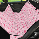 Pink Polka Dot Flamingo Pattern Print Pet Car Back Seat Cover