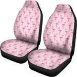 Pink Polka Dot Flamingo Pattern Print Universal Fit Car Seat Covers