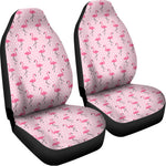 Pink Polka Dot Flamingo Pattern Print Universal Fit Car Seat Covers