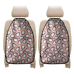 Pink Polka Dot Penguin Pattern Print Car Seat Organizers