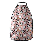 Pink Polka Dot Penguin Pattern Print Car Seat Organizers