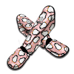 Pink Polka Dot Penguin Pattern Print Muay Thai Shin Guard
