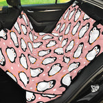 Pink Polka Dot Penguin Pattern Print Pet Car Back Seat Cover