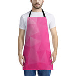 Pink Polygonal Geometric Print Apron