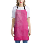Pink Polygonal Geometric Print Apron