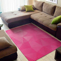 Pink Polygonal Geometric Print Floor Mat