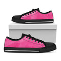 Pink Polygonal Geometric Print Black Low Top Sneakers