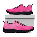 Pink Polygonal Geometric Print Black Running Shoes