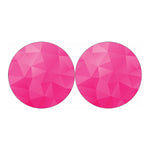Pink Polygonal Geometric Print Car Coasters