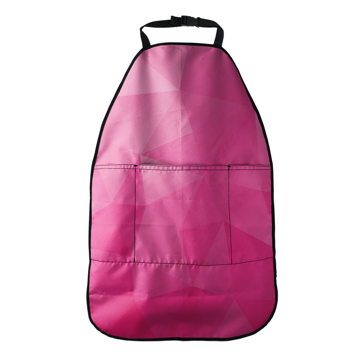 Pink Polygonal Geometric Print Car Seat Organizers