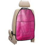 Pink Polygonal Geometric Print Car Seat Organizers
