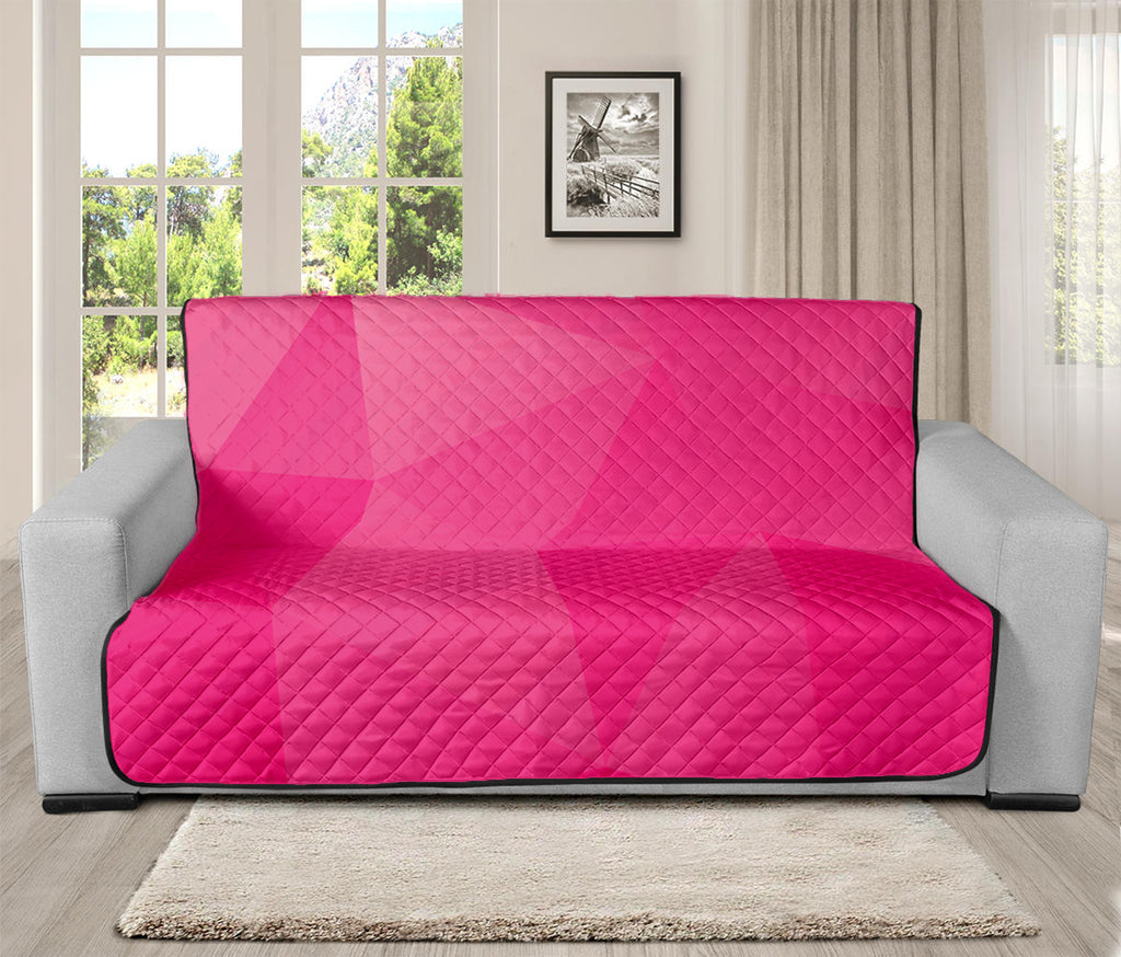 Pink Polygonal Geometric Print Futon Protector