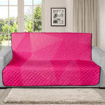 Pink Polygonal Geometric Print Futon Protector