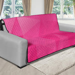 Pink Polygonal Geometric Print Futon Protector