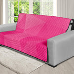 Pink Polygonal Geometric Print Futon Protector