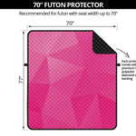 Pink Polygonal Geometric Print Futon Protector