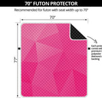 Pink Polygonal Geometric Print Futon Protector