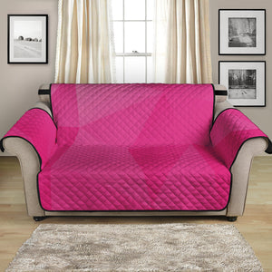 Pink Polygonal Geometric Print Loveseat Protector