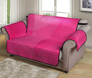 Pink Polygonal Geometric Print Loveseat Protector