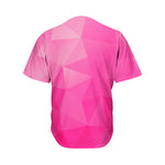 Pink Polygonal Geometric Print Men's Baseball Jersey