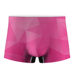 Pink Polygonal Geometric Print Men's Boxer Briefs