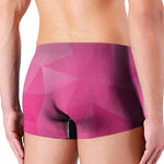 Pink Polygonal Geometric Print Men's Boxer Briefs