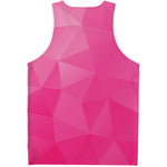Pink Polygonal Geometric Print Men's Tank Top