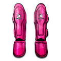 Pink Polygonal Geometric Print Muay Thai Shin Guards