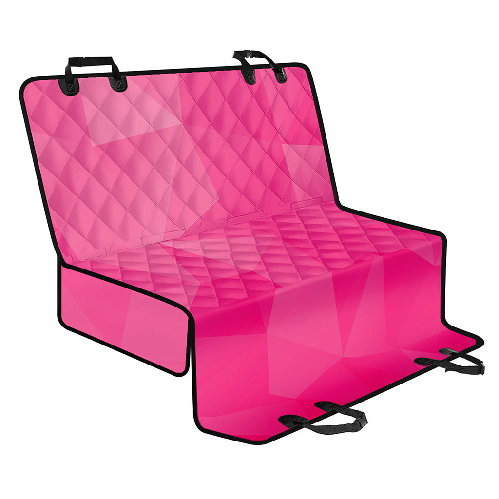 Pink Polygonal Geometric Print Pet Car Back Seat Cover