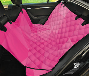 Pink Polygonal Geometric Print Pet Car Back Seat Cover