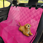 Pink Polygonal Geometric Print Pet Car Back Seat Cover