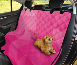 Pink Polygonal Geometric Print Pet Car Back Seat Cover