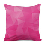 Pink Polygonal Geometric Print Pillow Cover