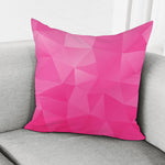 Pink Polygonal Geometric Print Pillow Cover