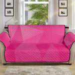 Pink Polygonal Geometric Print Sofa Protector