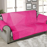 Pink Polygonal Geometric Print Sofa Protector