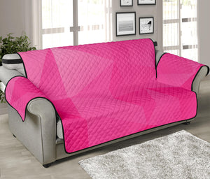 Pink Polygonal Geometric Print Sofa Protector