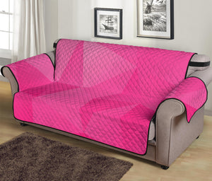 Pink Polygonal Geometric Print Sofa Protector