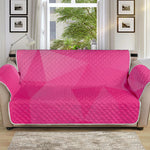 Pink Polygonal Geometric Print Sofa Protector