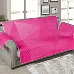 Pink Polygonal Geometric Print Sofa Protector