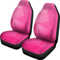 Pink Polygonal Geometric Print Universal Fit Car Seat Covers