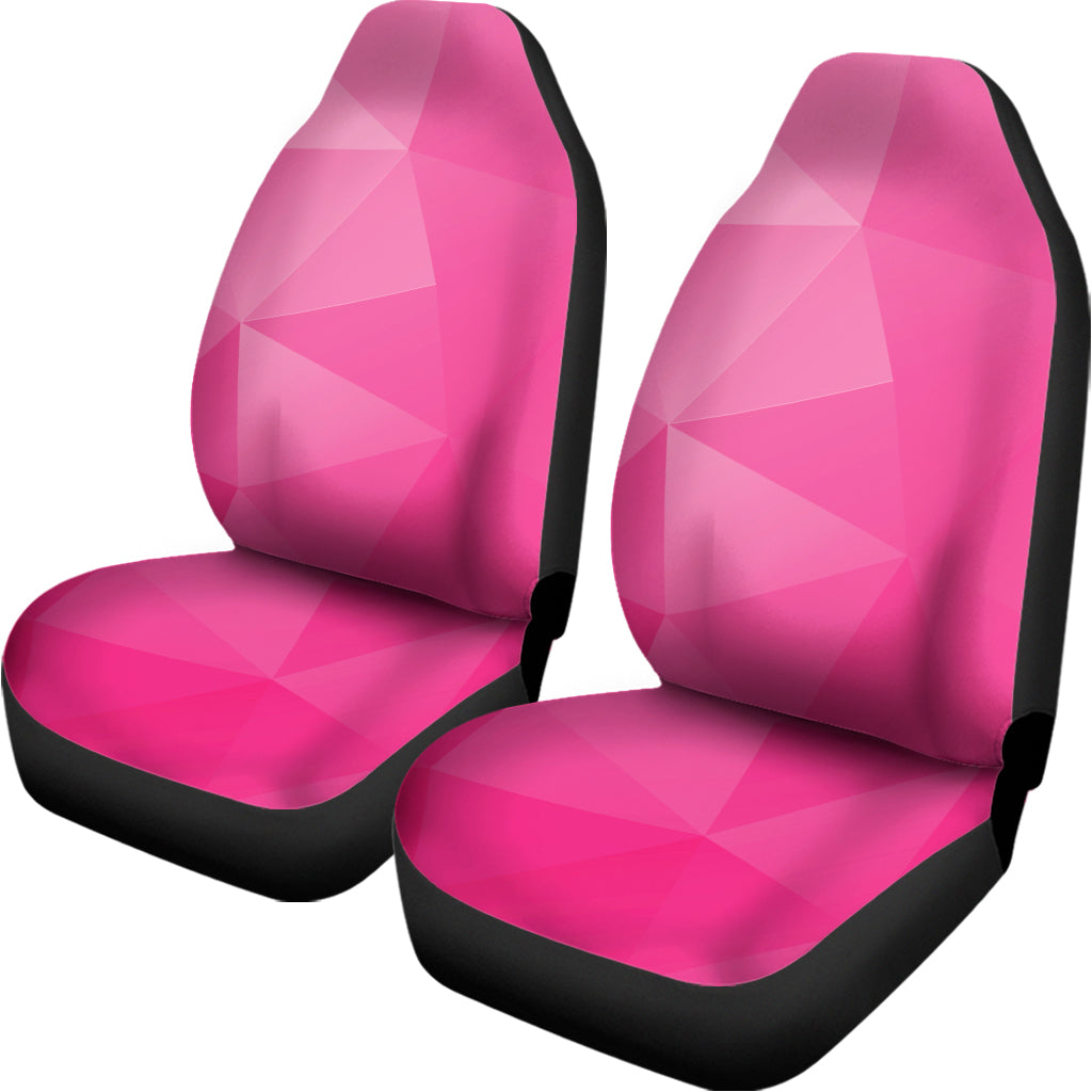 Pink Polygonal Geometric Print Universal Fit Car Seat Covers