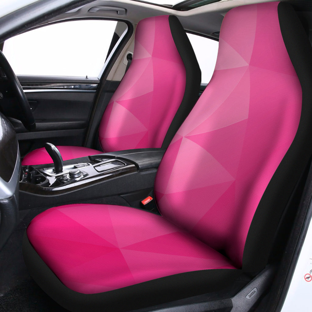 Pink Polygonal Geometric Print Universal Fit Car Seat Covers