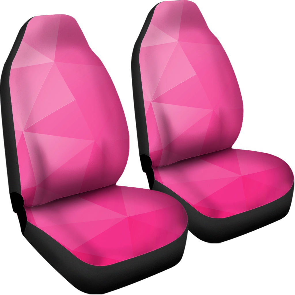 Pink Polygonal Geometric Print Universal Fit Car Seat Covers