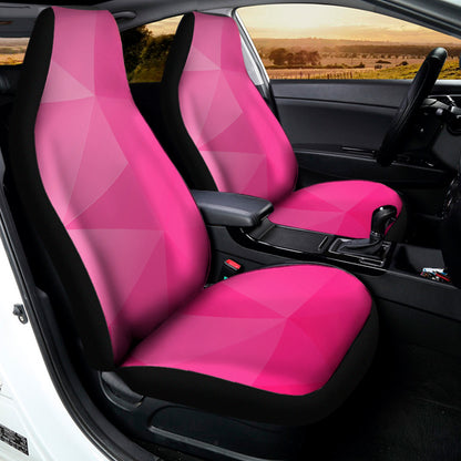 Pink Polygonal Geometric Print Universal Fit Car Seat Covers