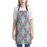 Pink Protea Pattern Print Apron